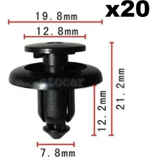 20pcs Nylon Nylon Mud Guard Fender Rivet Push Retainer Clips For Mazda Protege 1996-On BC1D-56-145
