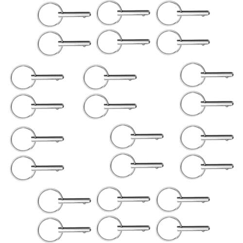 24 Pieces Stainless Steel Boat Bimini Top Deck Hinge Quick Release Ball Pins