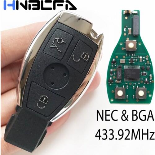 3 Buttons Car Key For Mercedes Benz Key Auto Smart Control Card Key after 2000 Year Case with 433.92MHz replace NEC Chip