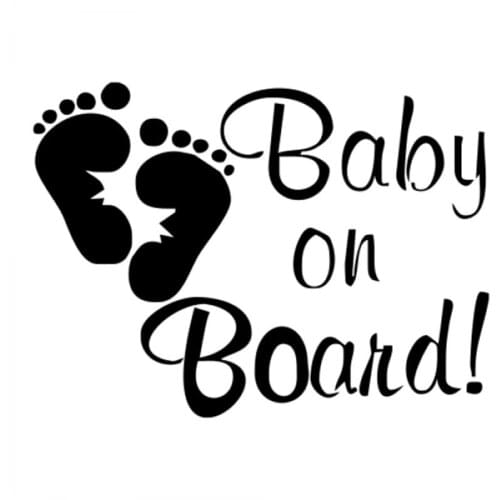 30x21cm Sticker Vinyl Hobby Car Decal Baby On Board footprint Child In The Car Stickers Warning Decals Waterproof CL285