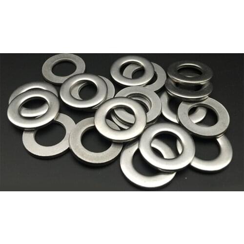 316 stainless steel flat steel washer 316 M1.6 m2 m2.5 m3 m4 m5 m6 m8 m10 m12 -M30 bolt screw pad spacer larger thinken DIN125