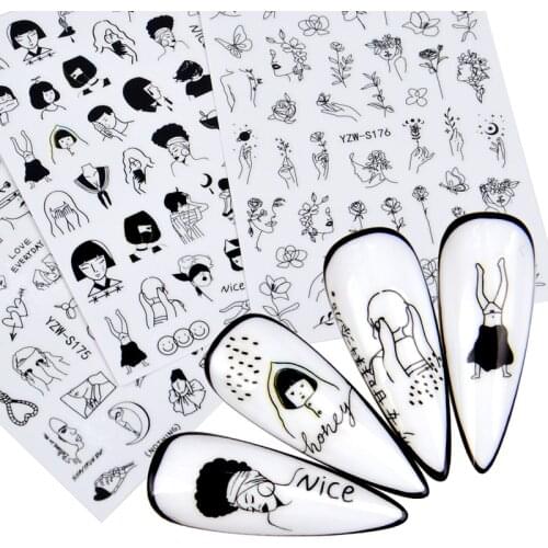 LCJ 3D Strawberry Fruits Nail Art Stickers Watermelon Lemon Nail Sliders Decals Adhesive Transfer Foils Summer Decoration