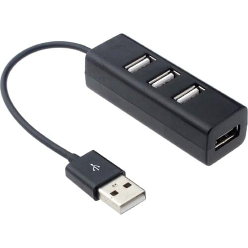 4-Port USB 2.0 Data Hub with Extension Long Cable for MacBook, PC, Laptop, USB Flash Drives