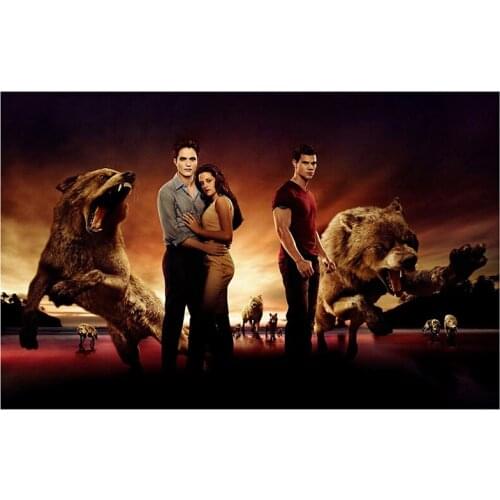 5D DIY Full Round Diamond Painting The Twilight Saga Movie Poster 3D Embroidery Cross Stitch Rhinestone Mosaic Home Decor Y1171