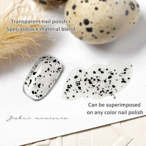 8ml Gel Polished Nail Art Egg Shell Nail Glue Quail Art Design Finish Nail Egg Spotted E4D7