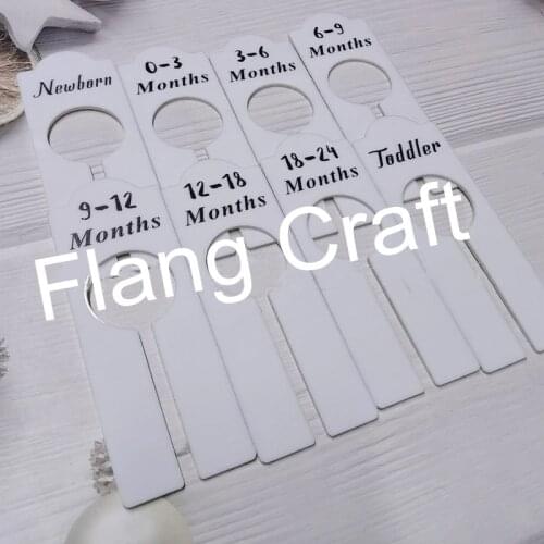 8pcs White Acrylic Baby Nursery Clothes Closet Dividers Baby Room Onesie Closet Organization Clothing Organizer Nursery Decor