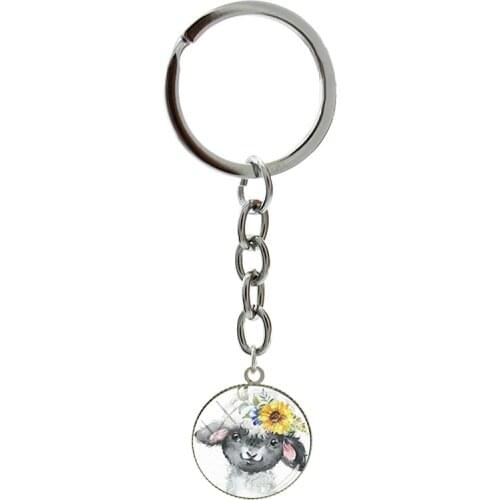 Sheep Tiger Horse Deer Cat Dog Lion Panda Many Animals Keyring Key Chains Anime Art Pictures Metal Tiny Jewelrys