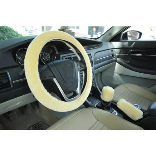 Car Plush Soft Steering Wheel Cover High Quality Solid Without Inner Ring Steering Wheel Covers Car Interior Supplies