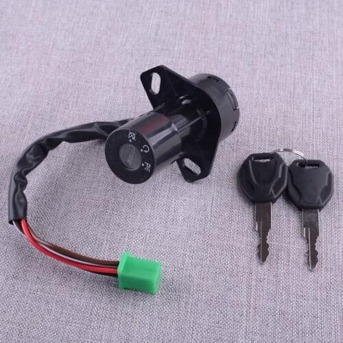 Black Motorcycle Security 6 Wires Ignition Switch Lock With 2 Keys Set Fit For Suzuki GS125