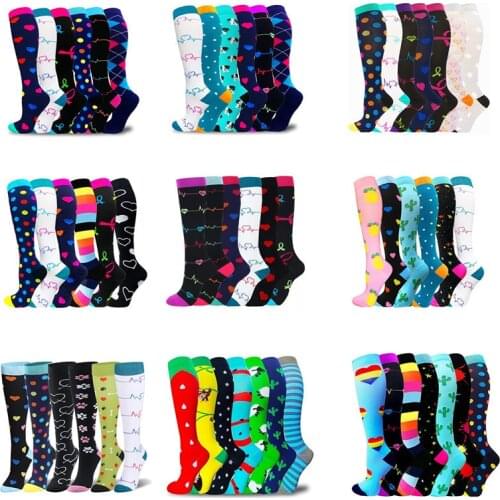 Dropship Compression Socks Varicose Veins Atheletic Nurses Soccer Socks Outdoor Running Graduated Pressure Stockings Wholesale
