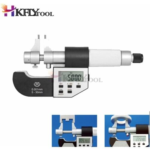 XIBEI Electronic Digital Inside Micrometer Caliper 5-30mm IP54 Micrometer 0.001mm Inch/mm Electronic Caliper Precision Measuring
