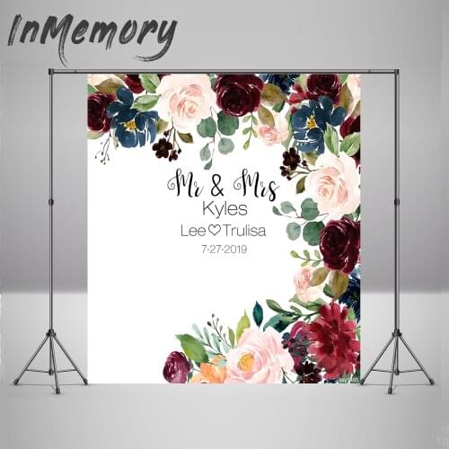 Wedding Party Backdrops Ceremony Baby Birthday Party Flower Portrait Photography Backgrounds For Photo Studio