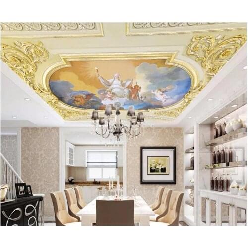 Custom photo 3d ceiling murals wallpaper Oil painting the light of the Virgin Mary 3d wall murals wallpaper for walls 3 d