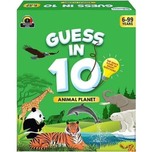 Animal Planet Card Guess in 10 Game of Smart Questions General Knowledge for Kids Adults and Families Puzzle Toys Children Gift