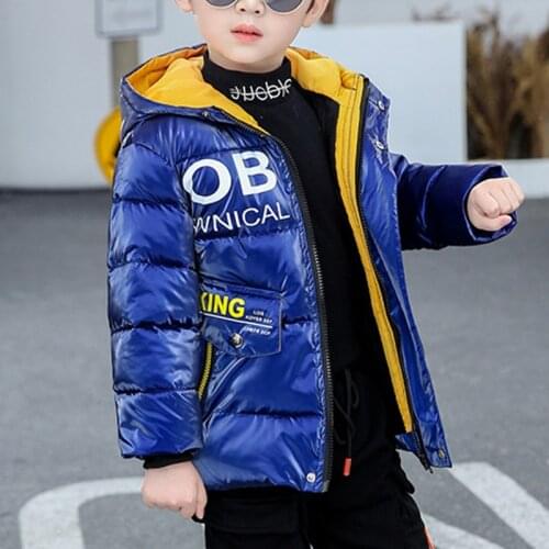 New Winter Jacket Boy Baby Glossy thickness cotton-padded Kids Coats Children Winter Jacket BT020