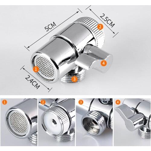 High Quality New Toilet Bathroom Brass Sink Valve Diverter Faucet Splitter Hose Adapter M22 X M24