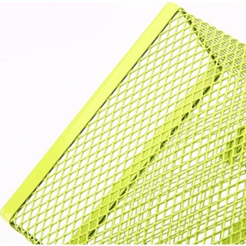 Metal Mesh Pen Holder Container 4 Compartments Desktop Stationery Organizer Box GXMA