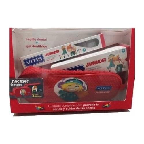 VITIS PACK DENTAL VITIS JUNIOR GEL + CEPILLO + GADGET (NECESER REGALO) + 6 AÑOS