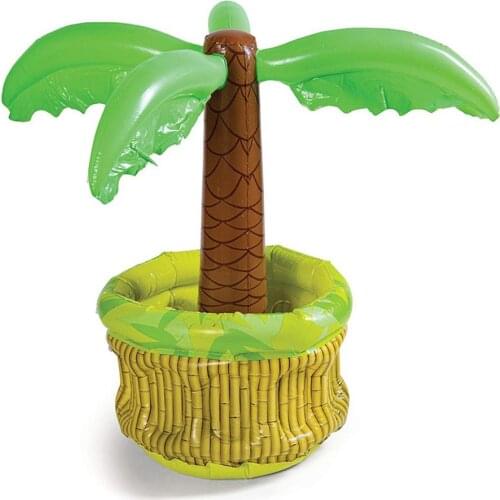 24 Inches Inflatable Palm Tree Cooler Beer Drinks Ice Bucket Party Supplies For Summer Swimming Pool Themed Party Equipment