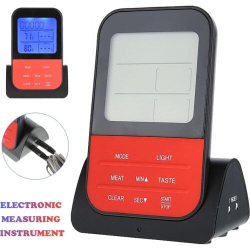 Newest Wireless LCD Digital Grill Thermometer Portable To Carry Timer multifunctional Dual-Probe Technology Used In Oven BBQ