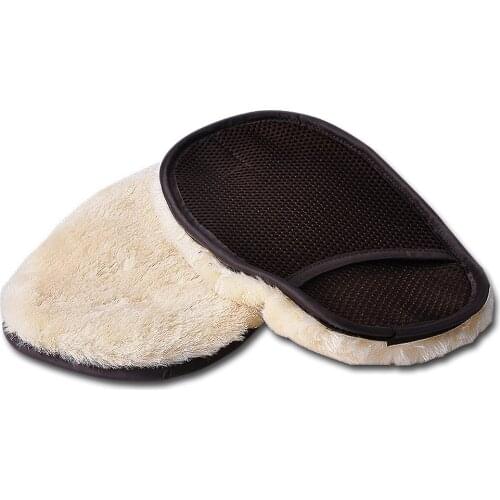 Single-sided Wool cashmere Car Wash Glove Cleaning Mitt Washing Brush Cloth Car Cleaning Tools outdoor