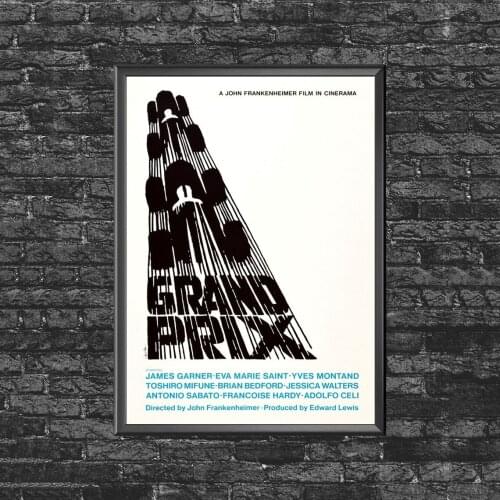 Grand Prix Movie Poster Wall Painting Home Decoration (No Frame)