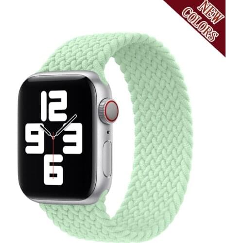 For Apple Watch Band 44mm 40mm 42mm 38mm 44 mm Braided Solo Loop Strap Nylon Elastic Fabric Bracelet iWatch Serie 3 4 5 SE 6 44