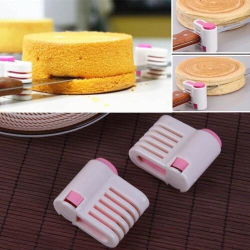 Cake Slicer Cutter 5 Layers Cake Bread Leveler Slicer Set Diy Fixator Cutting Tools Kitchen Cake Accessories Tools 2pcs/pack