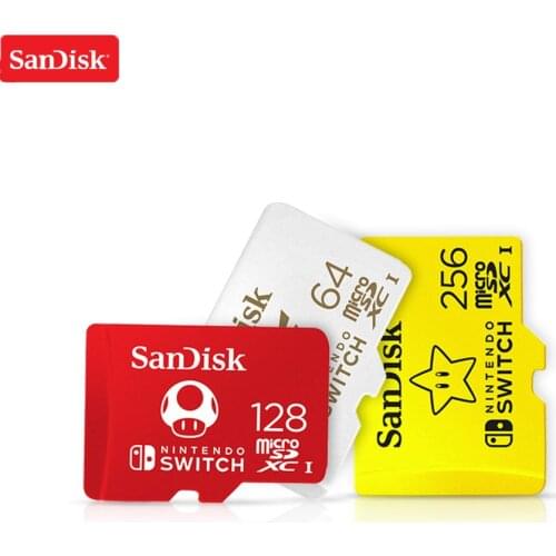 100% SanDisk New style micro sd card 128GB 64GB 256GB micro SDXC UHS-I memory cards for Nintendo Switch TF card with adapter