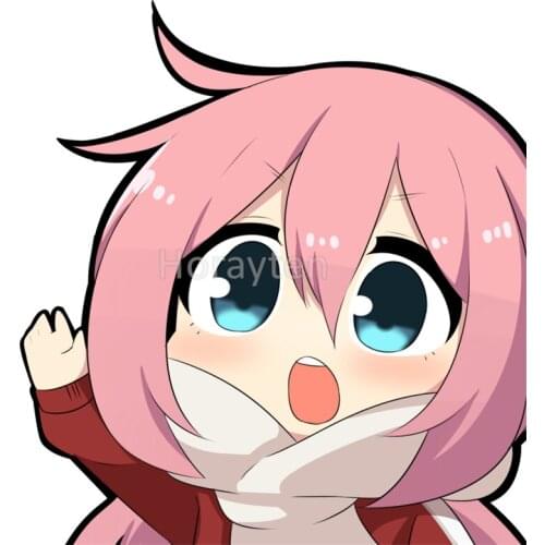 Car Styling Vinyl Stickers for Cartoon YuruCamp Funny Anime Tape Motor Bikes Keyboard Decal Decoration