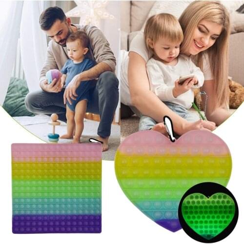 Luminous Big Size Push Pops Bubble Toy With Hook Last Mouse Losts Game Thinking Training Puzzle Toy For Kids Audlt