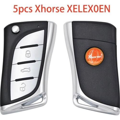 5pcs Xhorse XELEX0EN Universal Super Remote Key For Toyota For Lexus Flip 3 Buttons For VVDI2 VVDI Mini Key Tool English Version
