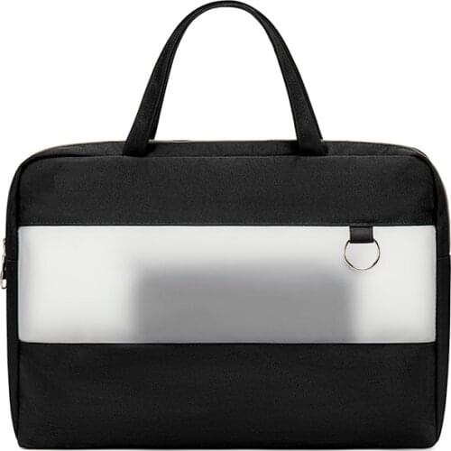 Waterproof Polyester Transparent Zipper Computer Briefcase File Folder Business Document Bag Set