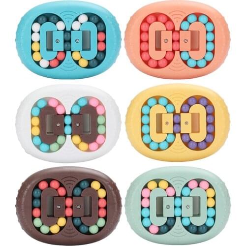 Rotating Magical Bean Spinning Top Toys Intelligence Fingertip Oval Spinner Kids Adult Finger Gyro Disk Stress Relief Toy#22