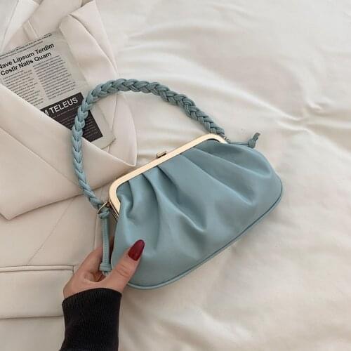 Women Cloud Bag Soft Leather Single Shoulder Purse Designer Bags Knitting Handle Shoulder Crossbody Bag Luxury Handbag Clutches