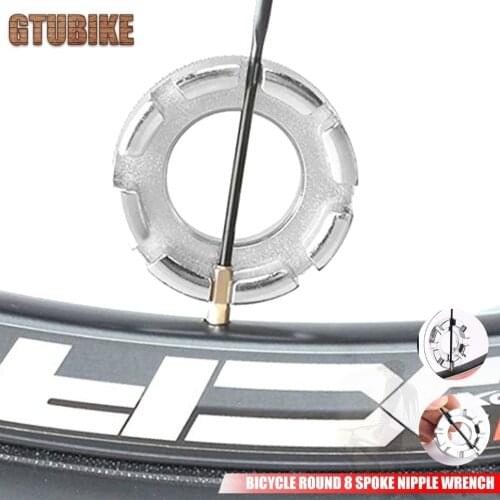 1 Pcs High Quality Sliver Bike Round 8 Spoke Nipple Spanner Bicycle Bike Mini Repair Tool Spoke Wrench Spanner