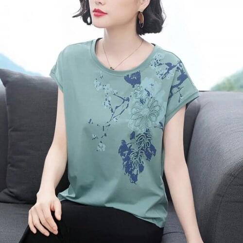 100% Cotton T Shirt Woman 2021 O Neck Summer Short Sleeve Shirt Plus Size Woman T-shirt Loose Korean Style Women Shirts