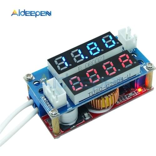 12V 0-5A Adjustable CC CV Step-Down Charging Board Digital Voltmeter Ammeter Display Module With LED Digital For Arduino