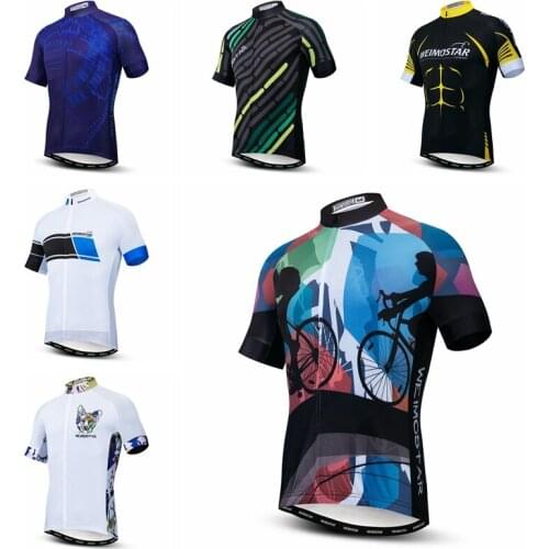 2019 Summer Breathable Cycling Jersey Mountain Bike Clothing Quick-Dry Racing MTB Uniform Cycling Clothing Purple Blue s-3xl
