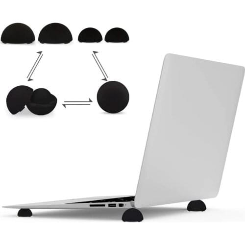 4pcs/set Portable Silicone Notebook Tablet PC Cooling Feet Laptop Cooler Ball Heightening Foot Pad Holder Stand 0.6-1cm