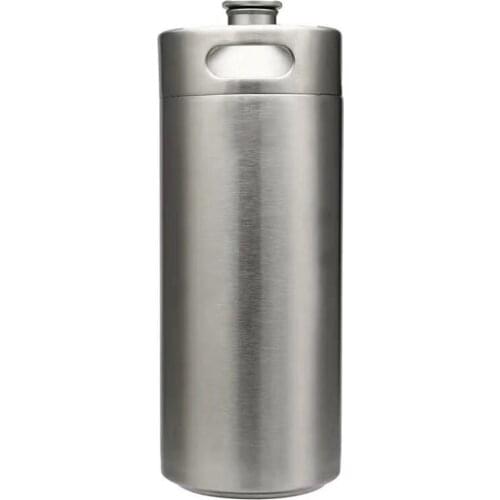 4L Stainless Steel Homebrew Growler Mini Keg Beer Growler Leak Proof Top Lid Beer Bottle Home Brewing Bar Tool