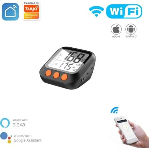 Tuya Wireless Meat Thermometer Dual Probe Bluetooth Digital Thermometer Smart Life Mobile APP Control With Grill Timer Function