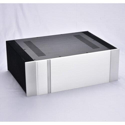 Big Size Full Aluminum Chassis W430 H120 L310 Silver Blank Pass Front Panel DAC Case Heatsink Amplifier Power Supply DIY Box