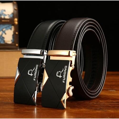 Large size mens leather belt long mens belt automatic buckle belt large waist belt fat belt strong belt huge belt