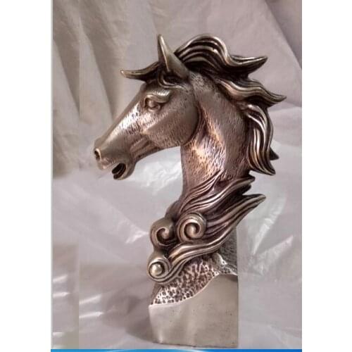 The bronze ware is designed with high quality horse bronze statue of horse head office home decoration