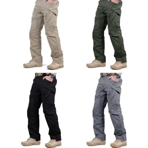 IX9 Instructor Tactical Pants Solid Color Multi-pocket Casual Outdoor Plaid Training Trousers Military Tactical Pants Waterproof