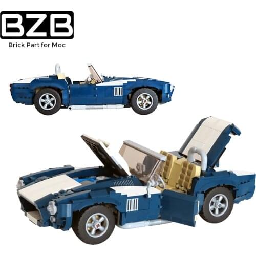 BZB MOC 43043 10265 Cobra City Speed Sports Car Building Block Car Model Kids Boys Dream Collection Gifts DIY Educational Toys
