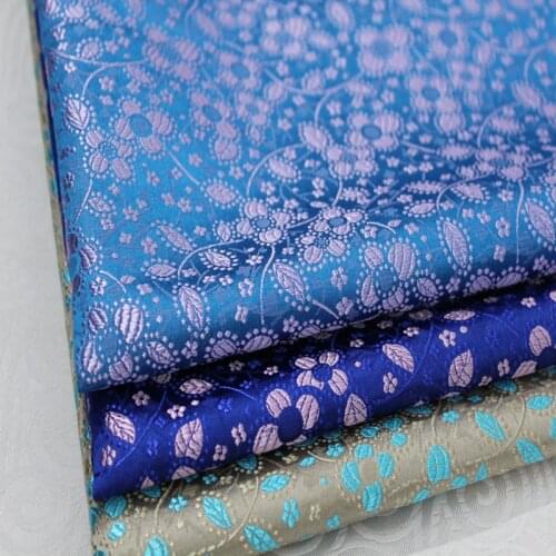 CF406 1Yard 3Colors Little Floral Brocade Jacquard Fabric Chinese Style Silk Brocade Fabric For Women Cheongsam Qipao DIY Fabric
