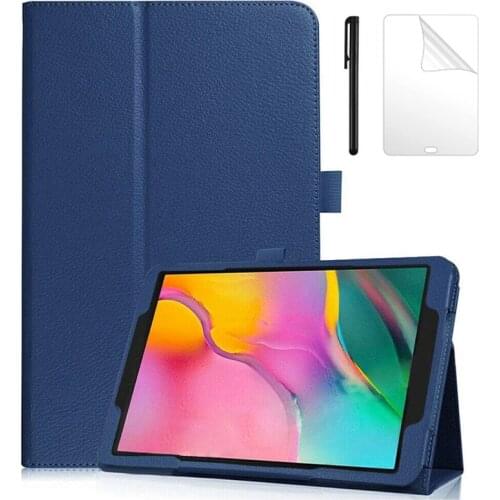 Litchi PU Leather Case For Samsung Galaxy Tab A 8.0 2019 Smart Stand Cover For Samsung Tab SM-P200 SM-P205 Tablet Case + FilmPen