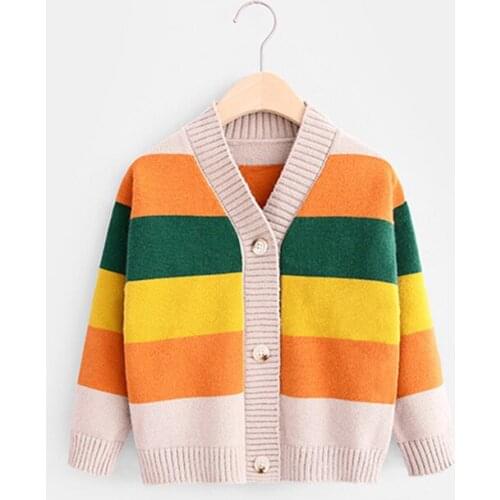 Spring Autumn Kids Girls Knitted Cardigan Sweater Baby Knitted Children Clothing Boys Girls Sweaters Kids Wear Baby Boy Clothes